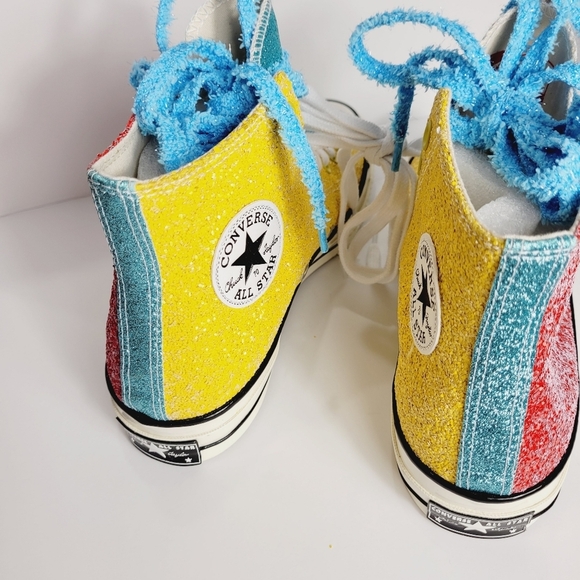 NEW J. W. Anderson Glitter Converse All Star High Top Sneakers Mens 13 - Picture 6 of 12